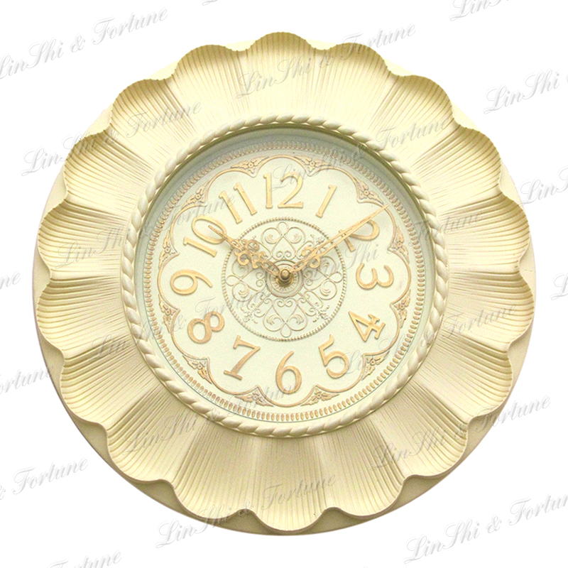 L1367A 15寸百叶花斜阿拉伯字板钟